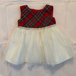 Blueberi Boulevard Plaid Red and White Tulle Dress